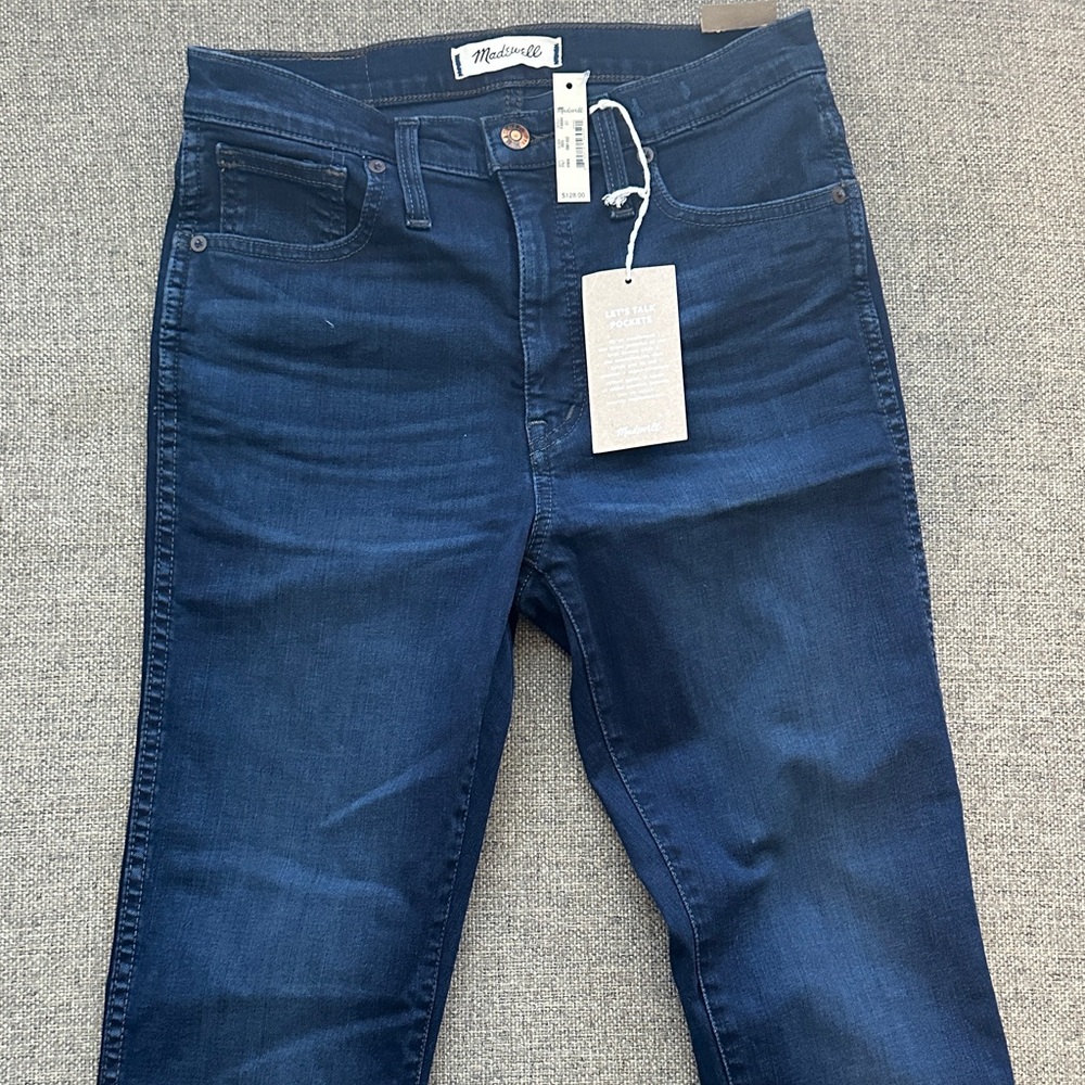 Madewell High-Rise Skinny Jeans - Dark Blue - Picture 5 of 6